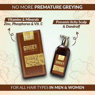 NEUD Premium Ginger Hair Shampoo for Men & Women (300ml X 2) 2's - Shampoos