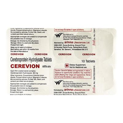 Cerevion 90mg Tablet 10'S - Nootropics And Neurotrophics
