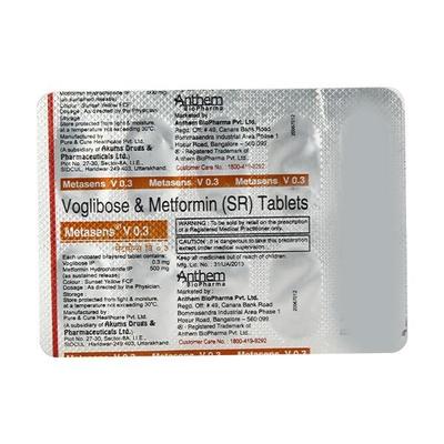 Metasens V 0.3mg Tablet 10'S - Diabetes-Ant