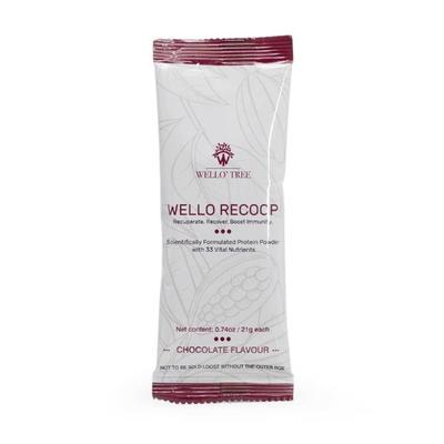 WelloTree Wello Recoop Protein Powder - Chocolate Flavour (Pack Of 6 x 21g) 1's - Protein Drink