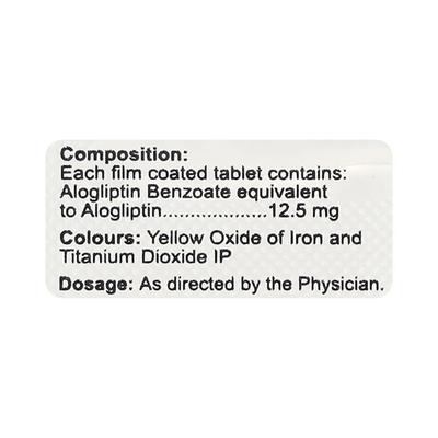 ALOJA 12.5mg Tablet 10's - Diabetes-Ant