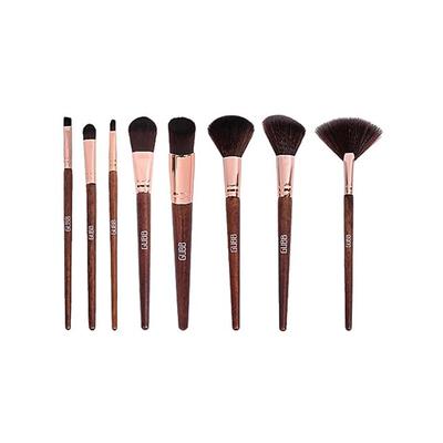 Gubb Pro Glam Kit Set Of 8 (Fan, Blush, Powder, Foundation, Eyeliner, Eyeshadow, Lip & Buffer) 1's - Face Brush