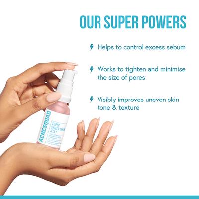 Acne Squad Pore Minimising Super Shield Serum Jelly With 10 Percent Niacinamide 30 ml - Essences