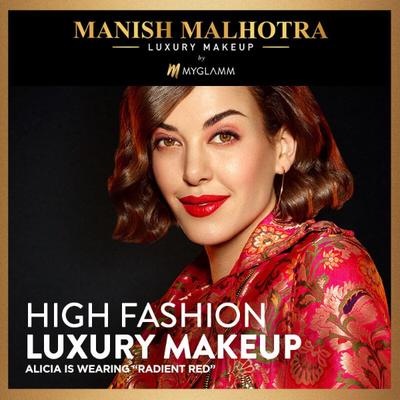 Manish Malhotra Beauty By MyGlamm Hi-Shine Lipstick-Velvet Rose 4 gm - Lipsticks