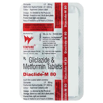 DIACLIDE M 80 Tablet 10's - Diabetes-Ant