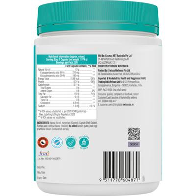 Swisse Ultiboost Odourless High Strength Wild Fish Oil Capsule 200's - Omega Fish Oil Fatty Acids