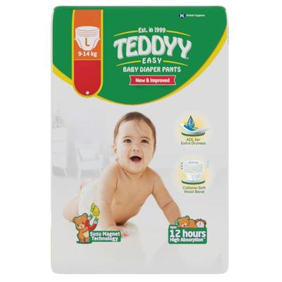 Teddyy Easy Baby Diaper Pant (L) 62's - Diapers & Wipes