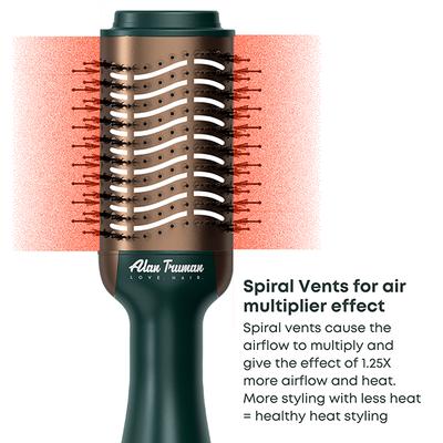 Alan Truman The Blow Brush with Storage & Travel case-Jade Green 740 gm - Multi-Stylers