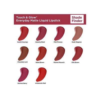 Revlon Touch & Glow Everyday Matte Liquid Lipstick- Maroon Monarch 5 ml - Liquid Lipsticks