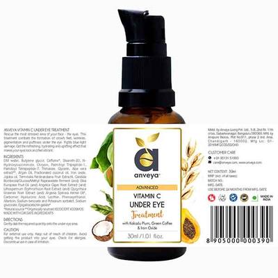 Anveya Vitamin C Under Eye Treatment 30 ml - Under Eye Creams & Serums