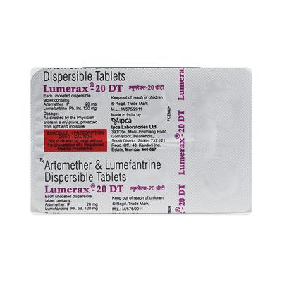 Lumerax DT 20mg Tablet 6'S - Malarial