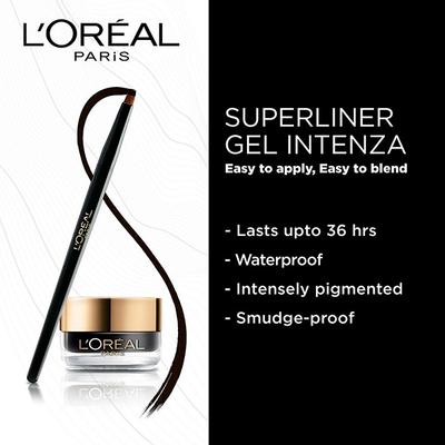 L'Oreal Paris Super Liner Gel Intenza Eyeliner, Profound Black 2.8 Gm - Eyeliners
