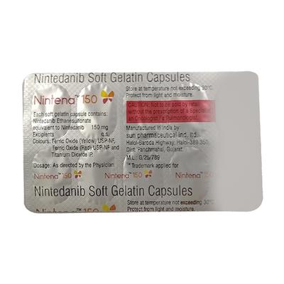 NINTENA 150 Soft Gelatin Capsule 10's - Idiopathic Pulmonary Fibrosis