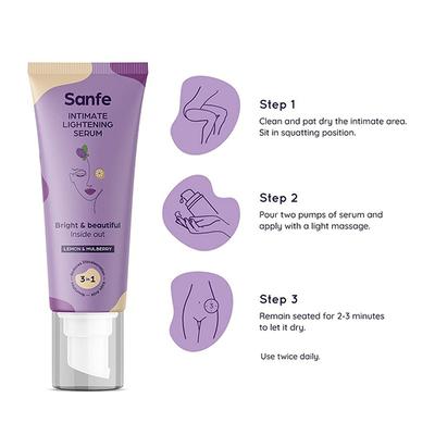 Sanfe Intimate Lightening Serum Lemon & Mulberry 50 gm - Face Serum