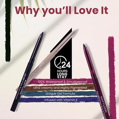 Matt Look Eye Love It Kohl Pencil Eyeliner & Kohl Kajal Amaricano Brown-10 0.2 gm - Eyebrow Pencils & Enhancers