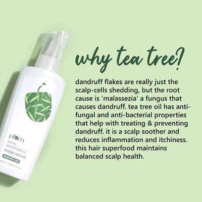 Plum Tea Tree Dandruff Fighting Scalp Serum Fragrance-Free 110ml - Hair Serums