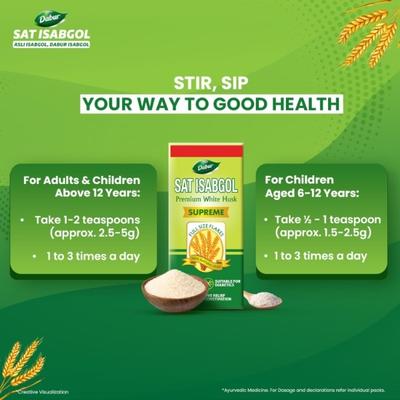 Dabur Sat Isabgol Husk 230 gm - Speciality Medicines