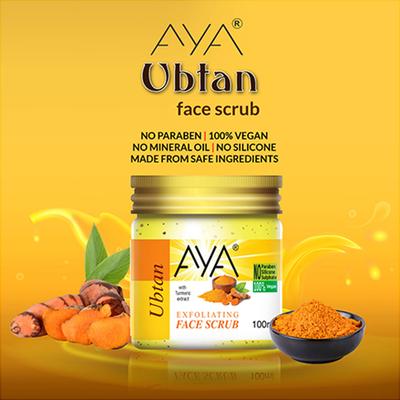Aya Ubtan Exfoliating Face Scrub, No Paraben, No Silicone, No Sulphate 100 ml - Scrubs & Exfoliants
