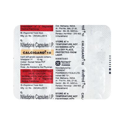Calcigard 10mg Capsule 10'S - Hypertension-Cal