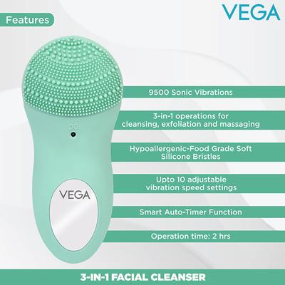 VEGA Cleanse Pro Facial Cleanser with Sonic Vibration 1's - Massagers