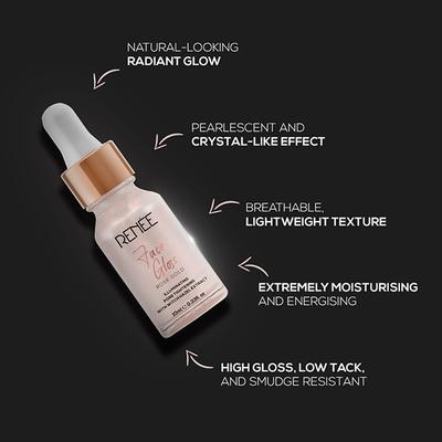 Renee Face Gloss Acid Rose Gold Illuminating Pore Tightening with Witch Hazel Extract 10ml - Primer