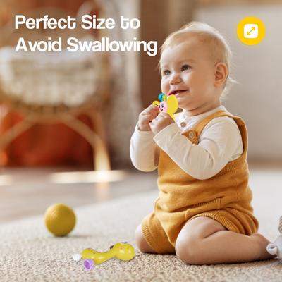 R for Rabbit Jingle Safari Rattles (Pack of 5) 1's - Baby Safety