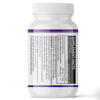 INLIFE Magnesium Glycinate Forte 2000 mg Tablet 120's - Calcium And Minerals