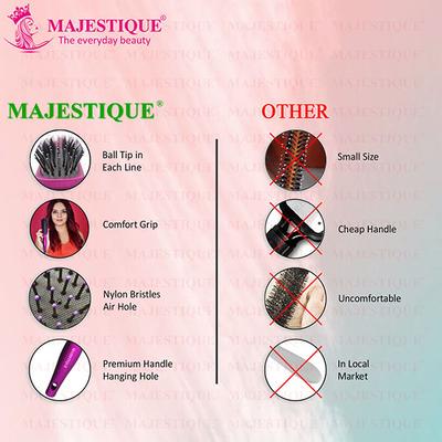 Majestique Purple Series Style Enhancer Hair Brush for Shaping and Defining 1's - Hair Brushes