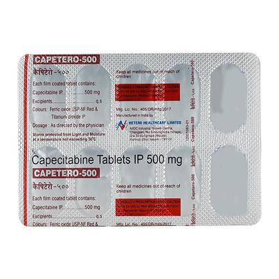 Capetero 500mg Tablet 10'S - Cancer Oncology-Cyt