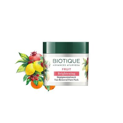 Biotique Fruit Brightening Depigmentation & Tan Removal Face Pack 75gm - Face Packs