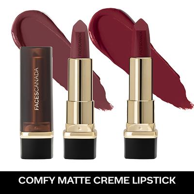 Faces Canada Festive Hues - Comfy Matte Creme Lipstick - Oh So Serious & Over And Out 4.2gm each 2's - Lipsticks