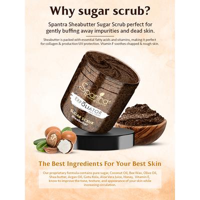 Spantra Sheabutter Sugar Scrub 125 gm - Scrubs & Exfoliants