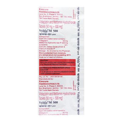 VYLDA M 500mg Tablet 10's - Diabetes-Ant