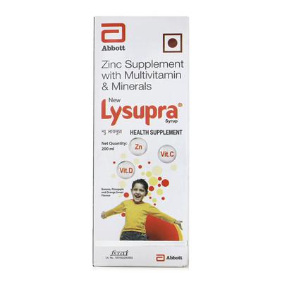 LYSUPRA NEW Banana, Pineapple and Orange Sweet Flavour Syrup 200ml - Supplements-Vam