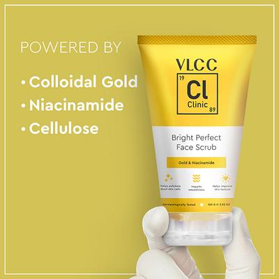 VLCC Clinic Bright Perfect Face Scrub 100 gm - Scrubs & Exfoliants