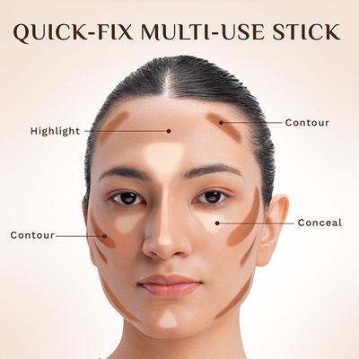 Pilgrim Medium Sand Foundation Stick, Dream Matte, Lightweight, Full Coverage with Vitamin C 10 gm - Foundation