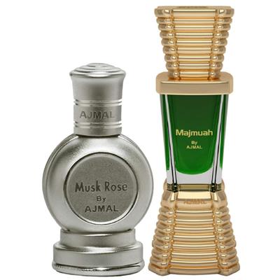 Ajmal Musk Rose Concentrated Perfume Oil Floral Musky Alcohol For Unisex And Majmua Concentrated Perfume Oil Oriental Alcohol For Unisex 22 ml - Perfumes (Edt/Edp)