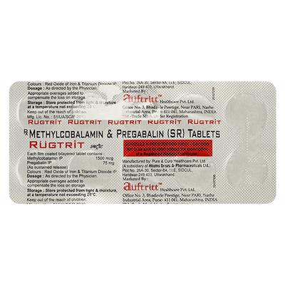 RUGTRIT TABLET 10'S - Neuropathic Pain-Dru