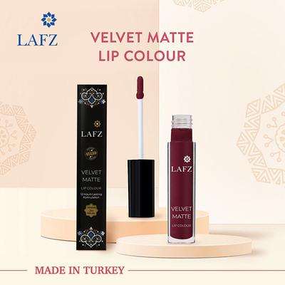 Lafz Transfer Proof & Smudge Proof Velvet Matte Lip Colour, Plum Power 5.5 ml - Liquid Lipsticks
