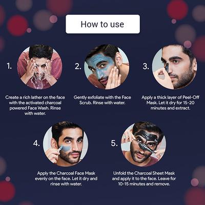Bombay Shaving Company Charcoal Facial Starter Sheet Mask Kit 1's - Sheet Masks