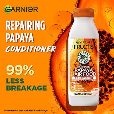 Garnier Fructis Hair Food - Reparing Papaya Conditioner For Damaged Hair 350 ml - Conditioners