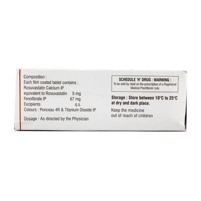 Crevast F 5mg Tablet 10'S - High Cholesterol-Dys