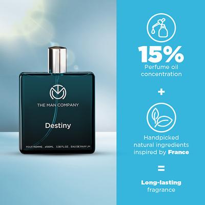 The Man Company Destiny Perfume For Men - Premium Long-Lasting Eau De Parfum 100 ml - Men Perfumes (Edt/Edp)