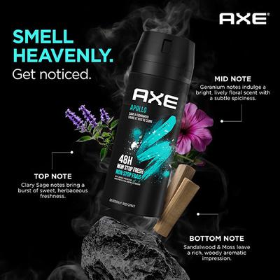 Axe Apollo Sage & Cedarwood Deodorant Body Spray 150 ml - Men Deodorants/Roll-Ons