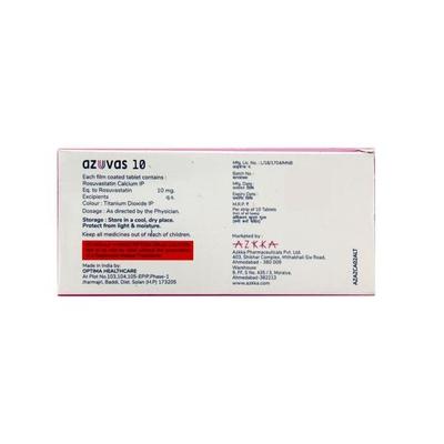 Azuvas 10mg Tablet 10'S - High Cholesterol-Dys