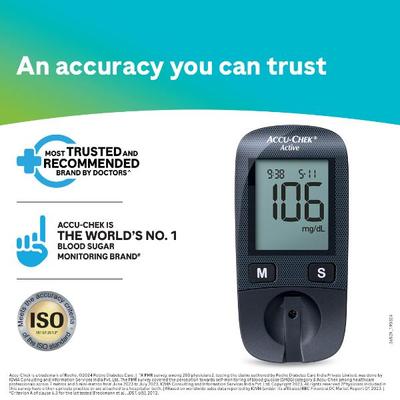 Accu-Chek Active Glucose Monitor with Free 10 Test Strips - Blood Glucose Monitors/Strips