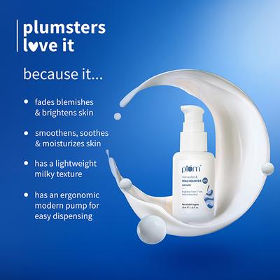 Plum 10% Niacinamide Face Serum with Rice Water Clarity Boost Fragrance free 30ml - Face Serum
