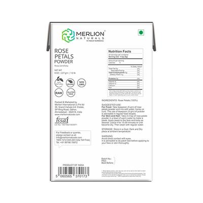 Merlion Naturals Rose Petals Powder 227 gm - Face Packs