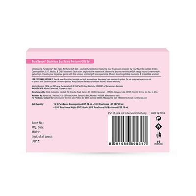 Pure Sense Bar-Tales Perfume Long Lasting Womens Fragrance Travel Gift Set (4x20ml) - Women Perfumes (Edt/Edp)