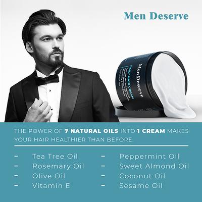Men Deserve Daily Hair Cream (7 Oil Nourish) Anti Hair Fall, Anti Dandruff Keratin Restore, Non Sticky, & Non Greasy 100gm - Hair Creams